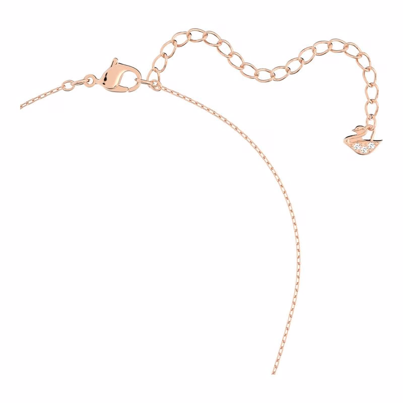 Swarovski Infinity Herz-Halskette, Weiß, Metallmix