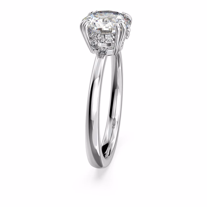 Constella Cocktailring, Prinzessschliff, Weiß, Rhodium-plattiert