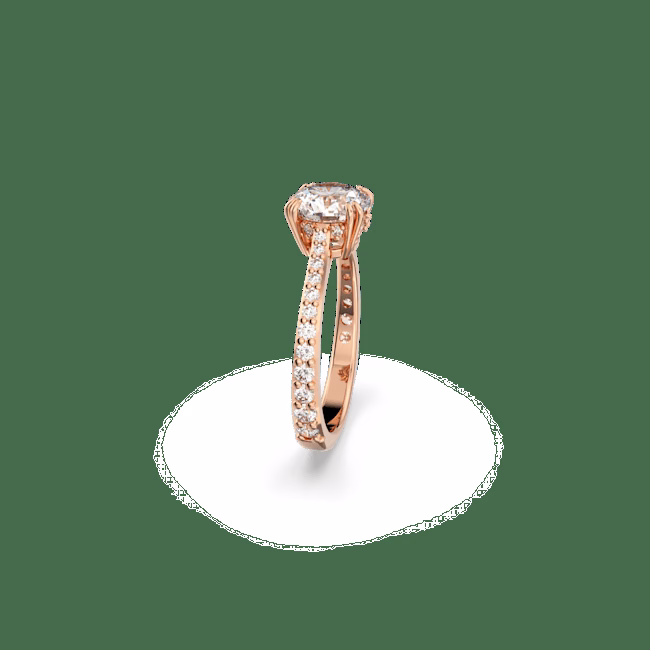 Constella Cocktailring, Prinzessschliff, Pavé, Weiß, Roségold-plattiert