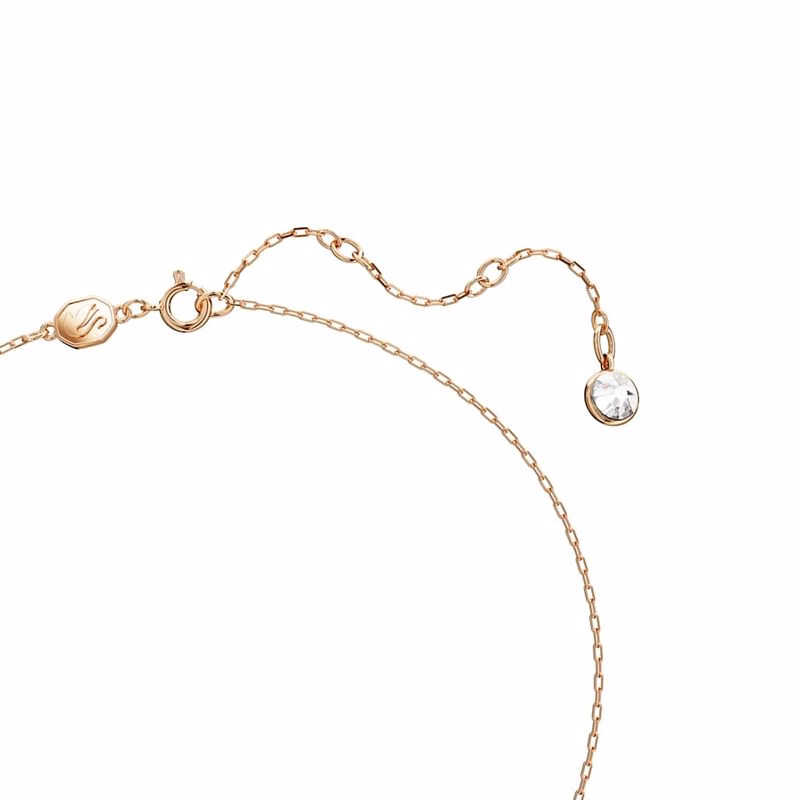 Swarovski Anhänger „Iconic Swan“, klein, weiß, roségoldfarben plattiert