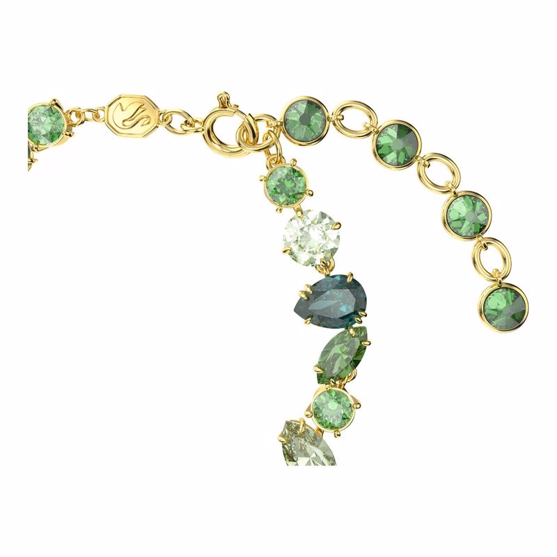 Edelsteinarmband, verschiedene Größen, Grün, goldfarben plattiert