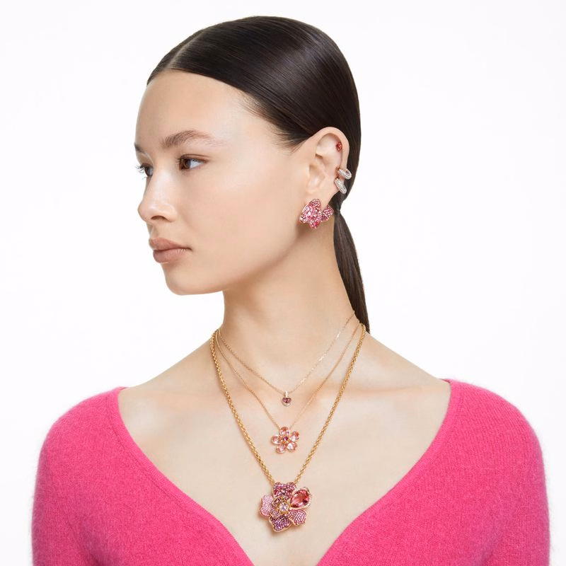 Florere-Anhänger, Blume, Rose, goldfarben plattiert