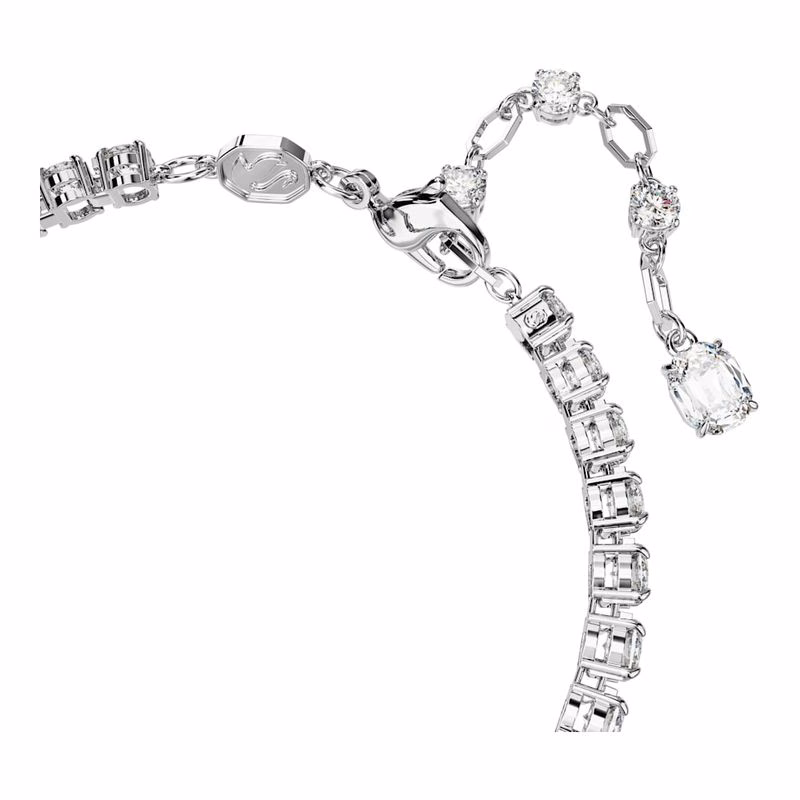 Matrix Tennisarmband, verschiedene Größen, Grün, rhodiniert