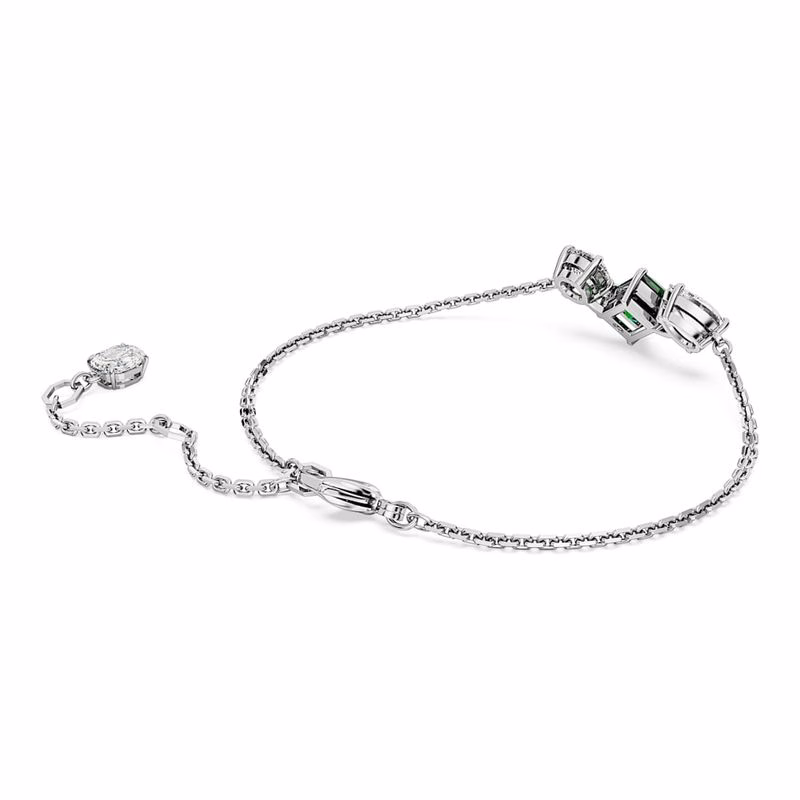 Mesmera-Armband, verschiedene Größen, Grün, rhodiniert