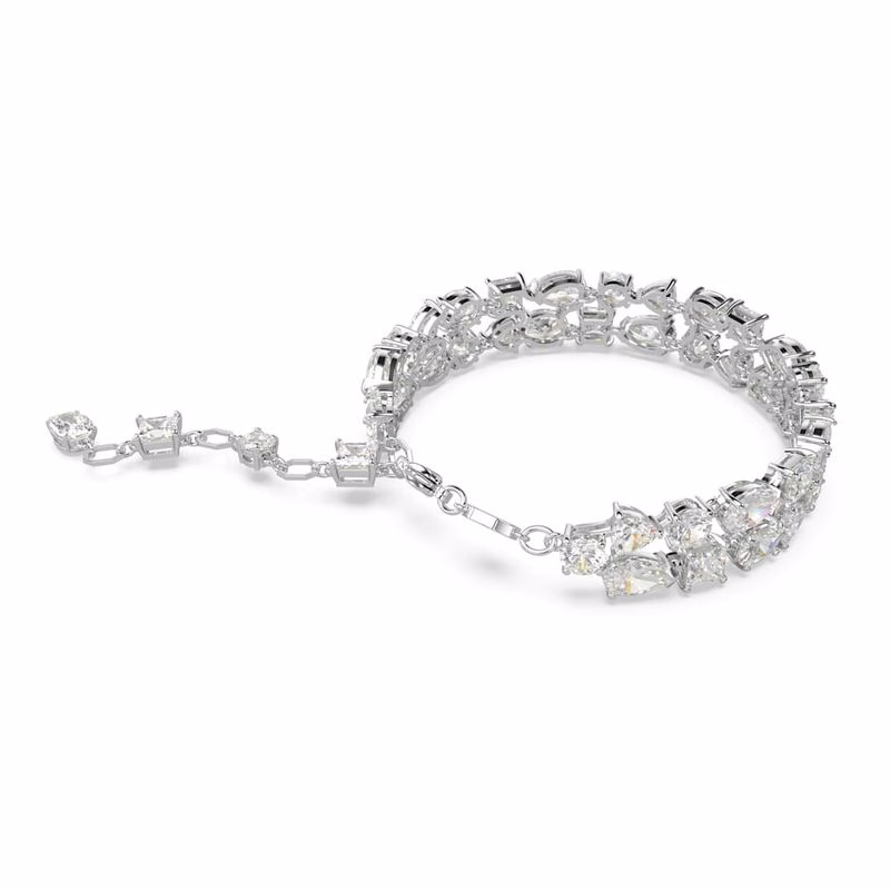 Mesmera-Armband, verschiedene Größen, Weiß, rhodiniert