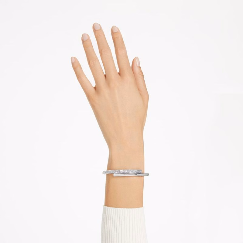 Dextera Armband, Magnetverschluss, Weiß, Rhodiumplattiert