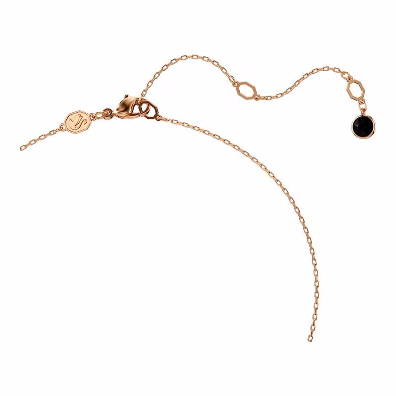 Swarovski Anhänger „Iconic Swan“, Schwarz, Roségold-plattiert