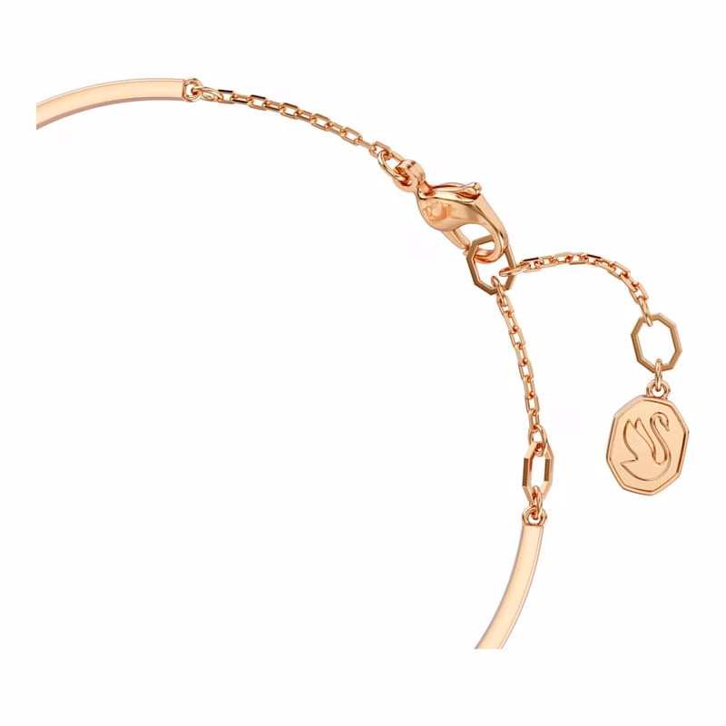 Hyperbola-Armband, Unendlichkeitssymbol, Weiß, Roségold-plattiert