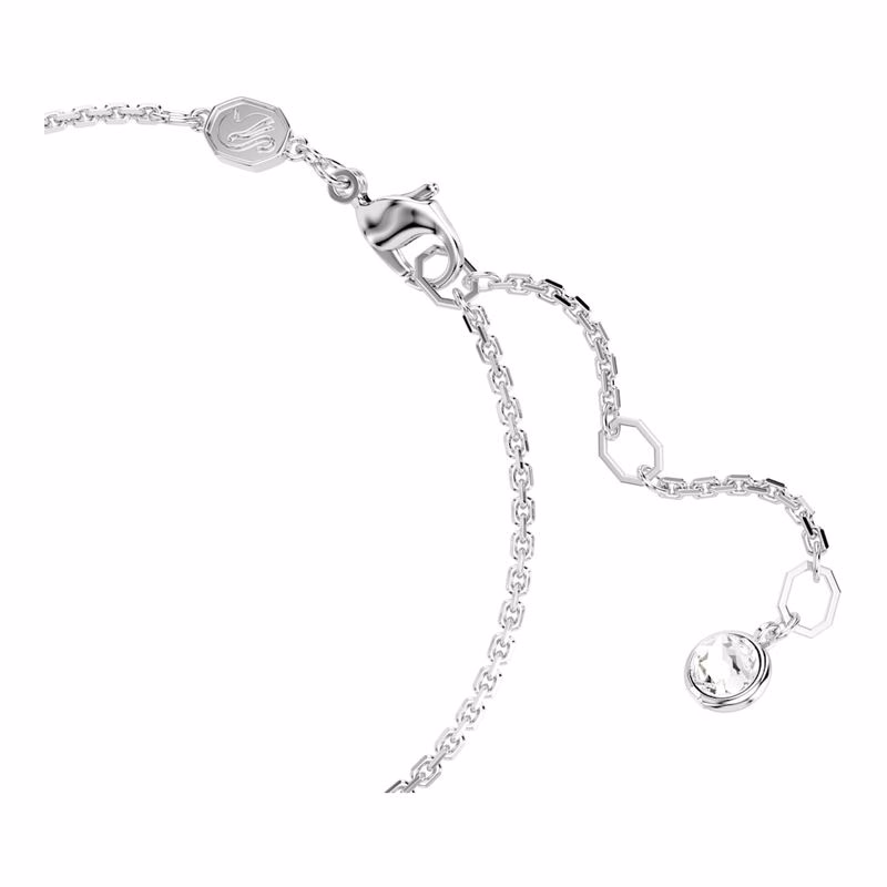 Hyperbola-Armband, Unendlichkeitssymbol, Weiß, Rhodium-Beschichtung