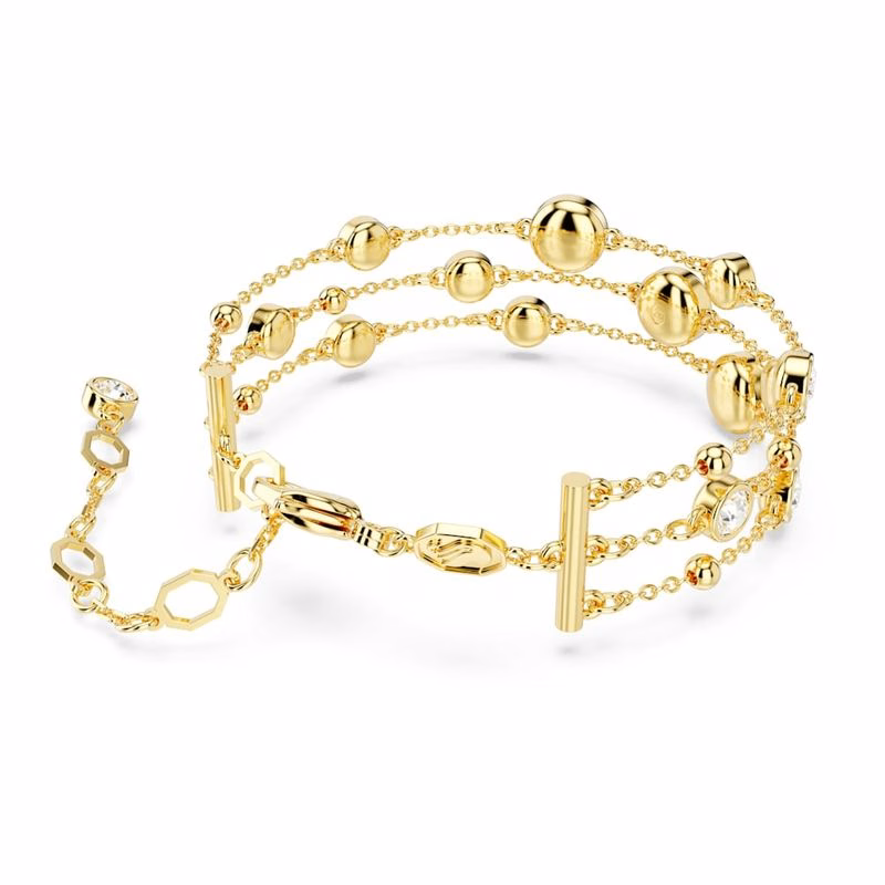 Imber breites Armband, runder Schliff, goldfarbene Beschichtung
