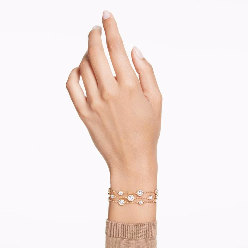 Imber breites Armband, runder Schliff, goldfarbene Beschichtung