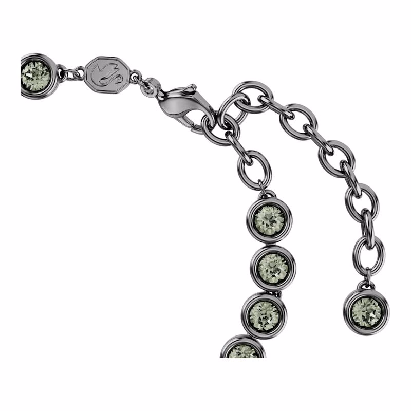 Imber Tennisarmband, runder Schliff, schwarz, Rutheniumbeschichtung