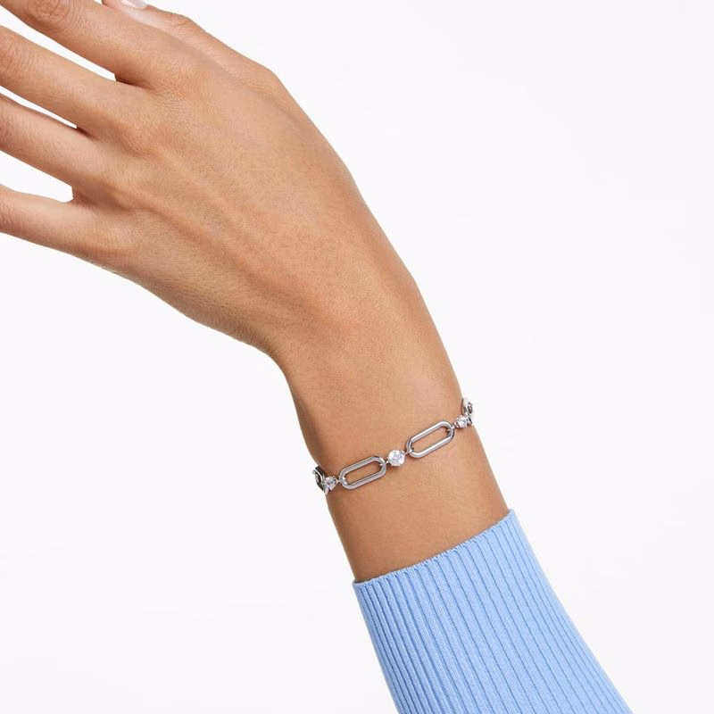 Constella Armband, Weiß, Rhodium-Beschichtung