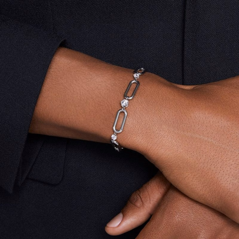 Constella Armband, Weiß, Rhodium-Beschichtung