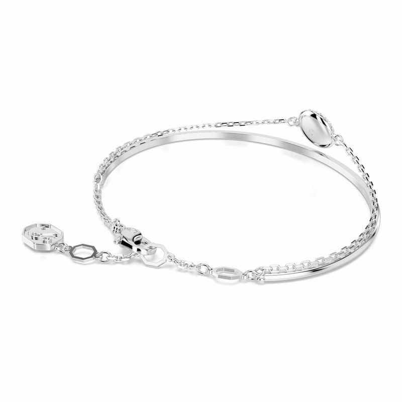 Meteora-Armband, Weiß, Rhodium-Beschichtung