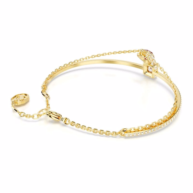 Stilla Armband, Herz, Rot, Goldfarben plattiert