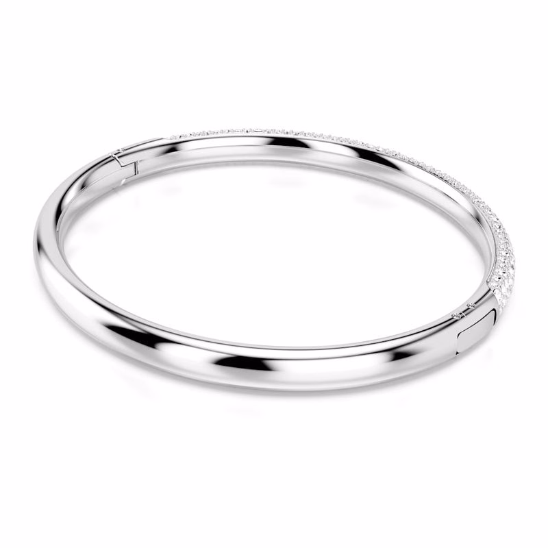 Meteora-Armband, Schneepavé, Weiß, Rhodium-Beschichtung