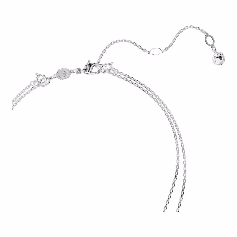 Meteora-Anhänger, mehrlagig, Weiß, Rhodium-Beschichtung