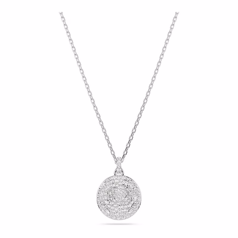 Meteora-Anhänger, mehrlagig, Weiß, Rhodium-Beschichtung