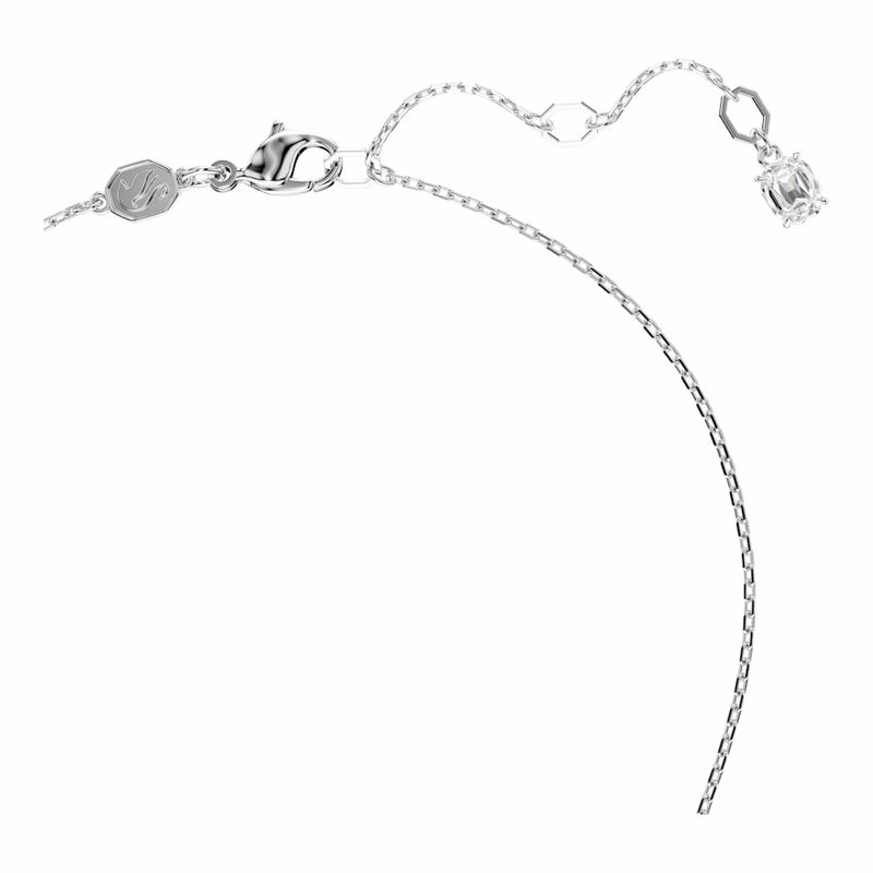 Hyperbel-Anhänger, Herz, Weiß, Rhodium-Beschichtung