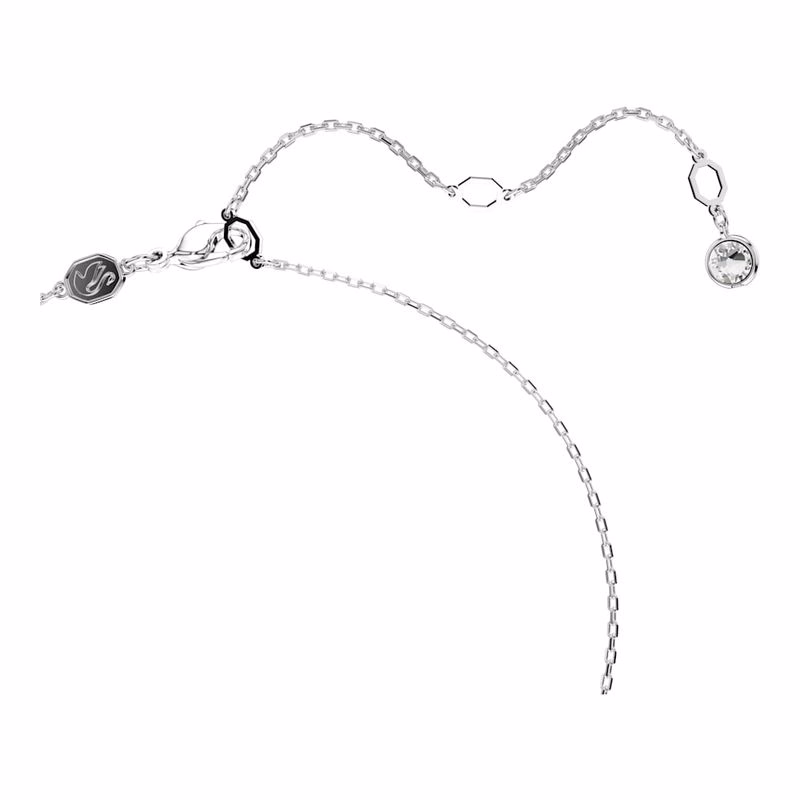 Hyperbel-Anhänger, Pavé-Fassung, Unendlichkeitssymbol, Weiß, Rhodium-Beschichtung