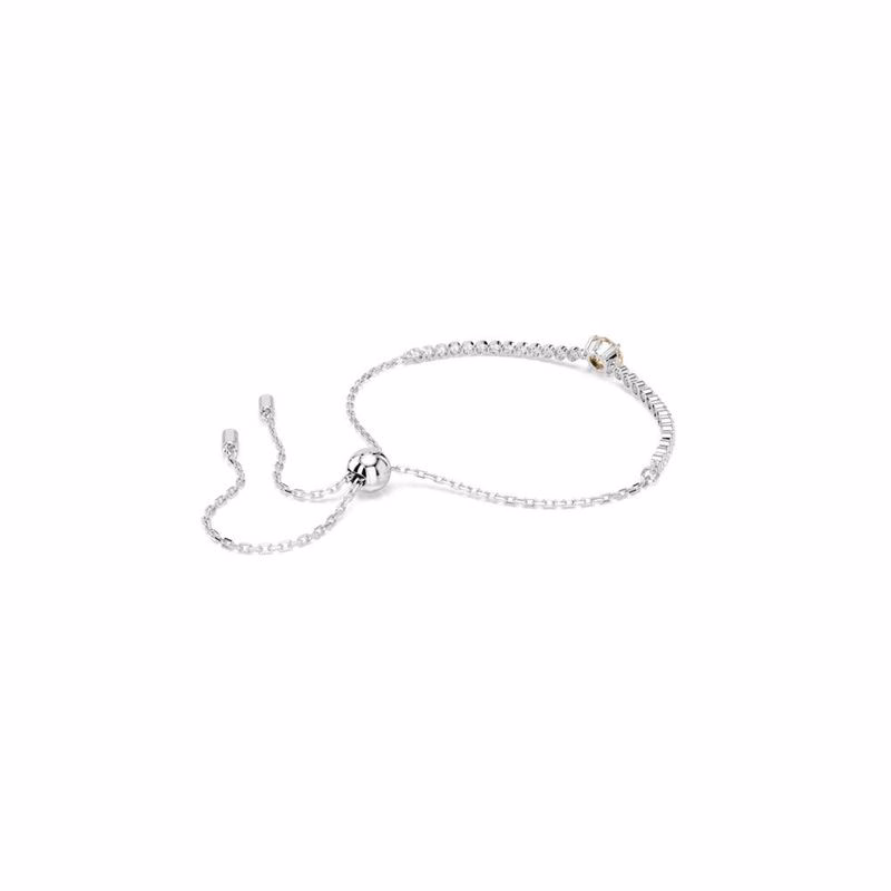 Matrix Tennisarmband, verschiedene Größen, Weiß, rhodiniert