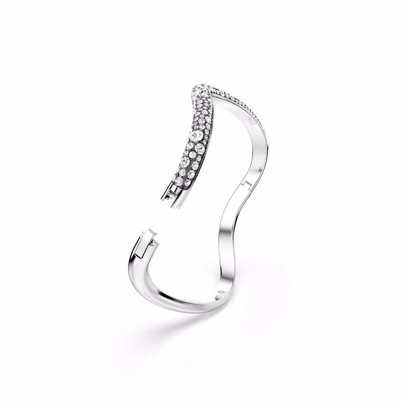 Sublima Armband, runder Schliff, weiß, rhodiniert