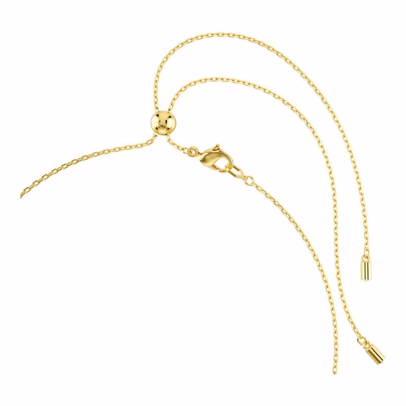 Symbolisches Halsband, Mond, Unendlichkeitssymbol, Kleeblatt, Böser Blick und Hufeisen, blau, goldfarbene Vergoldung