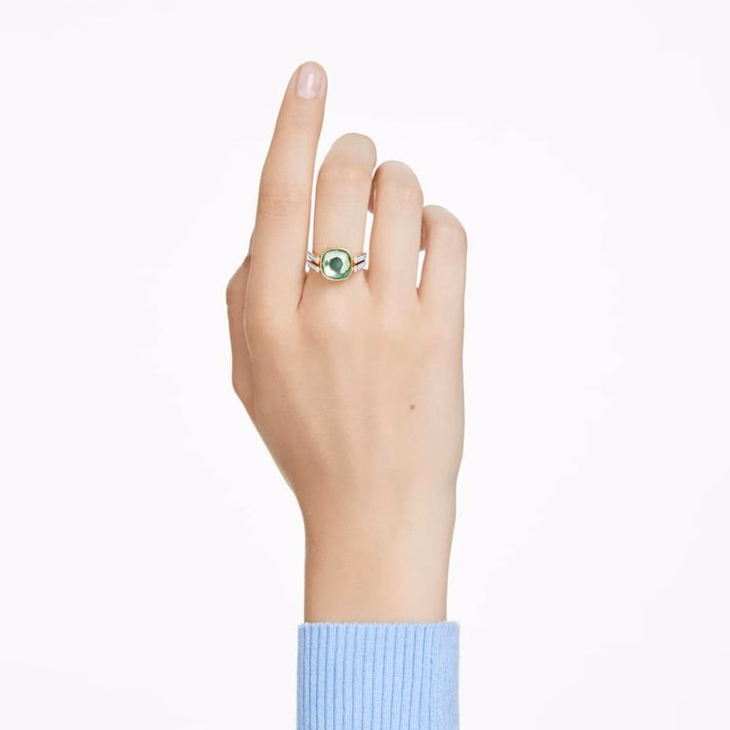 Chroma-Ring, Kissenschliff, mehrfarbig, goldfarben plattiert