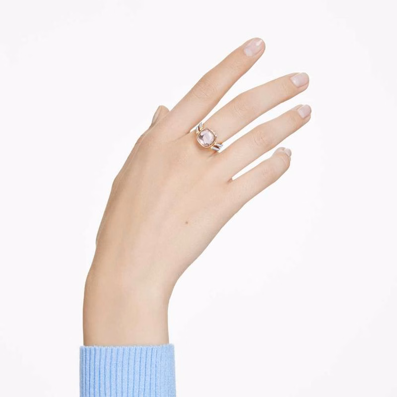 Chroma-Ring, Kissenschliff, mehrfarbig, goldfarben plattiert