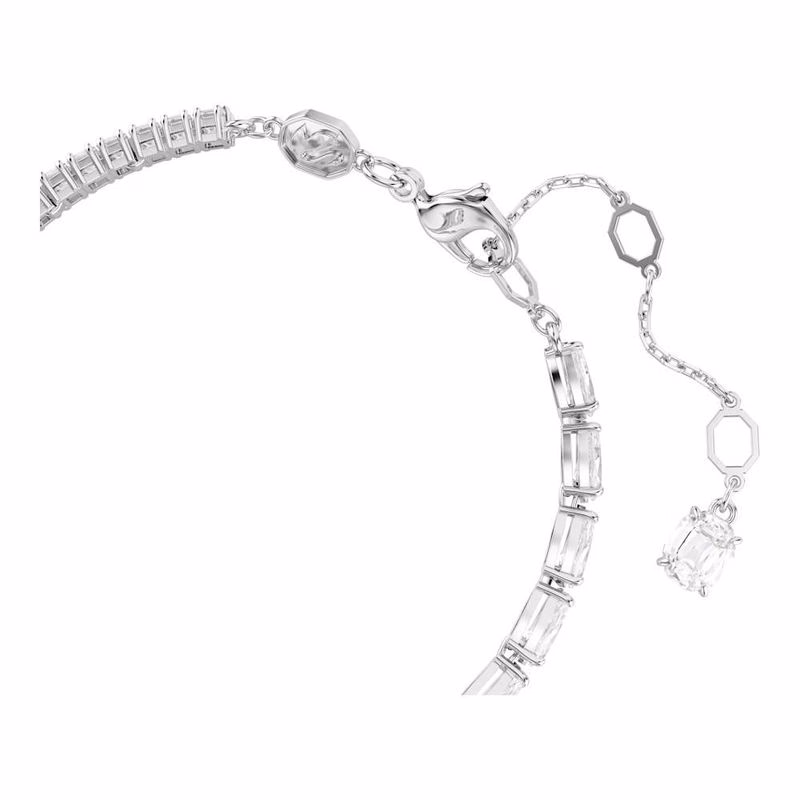 Matrix-Armband, verschiedene Größen, Weiß, rhodiniert