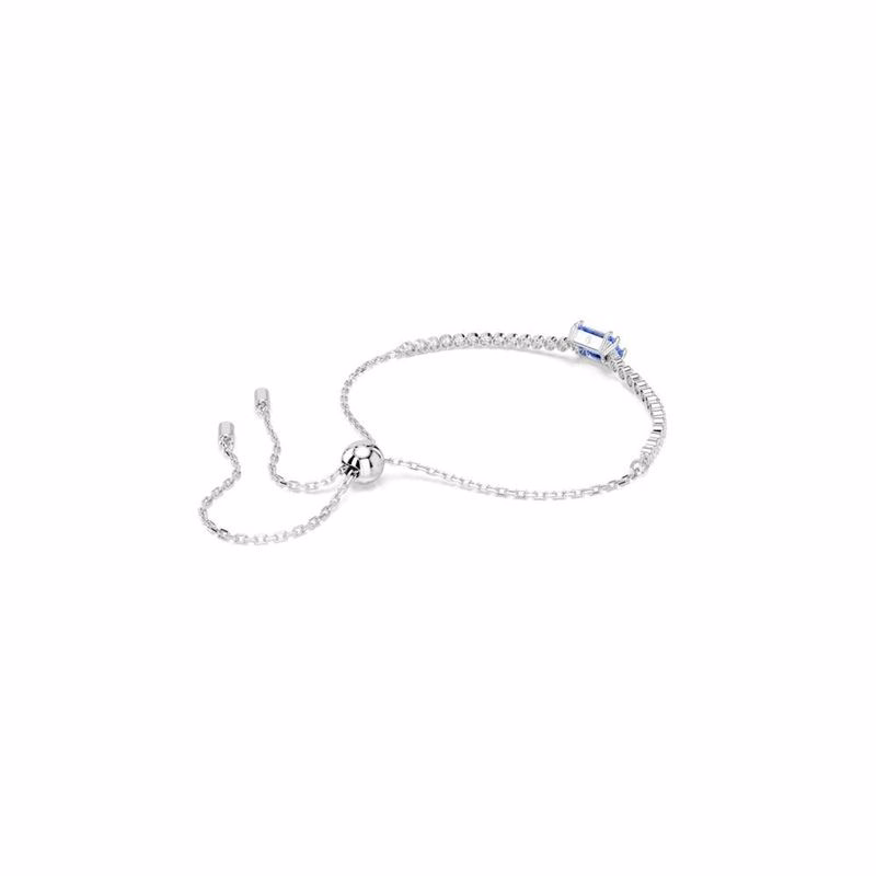Matrix Tennisarmband, verschiedene Größen, blau, rhodiniert