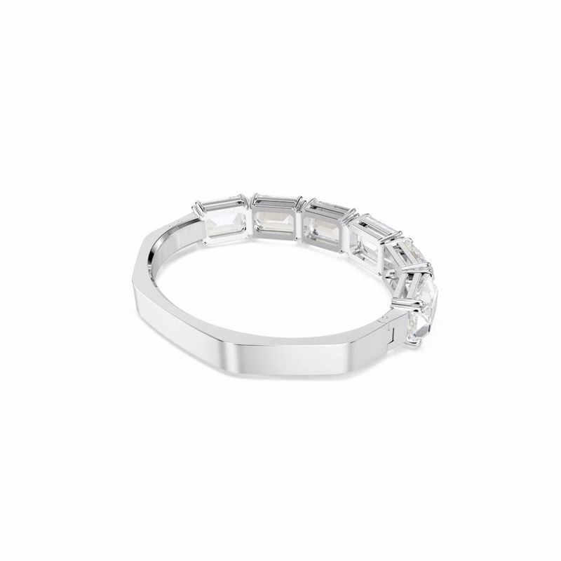 Millenia-Armband, achteckiger Schliff, weiß, rhodiniert