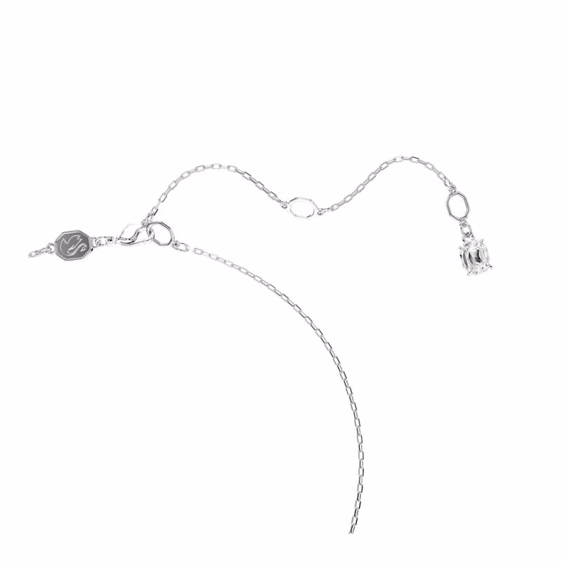 Schwanenanhänger, Schwarz, Rhodium-plattiert