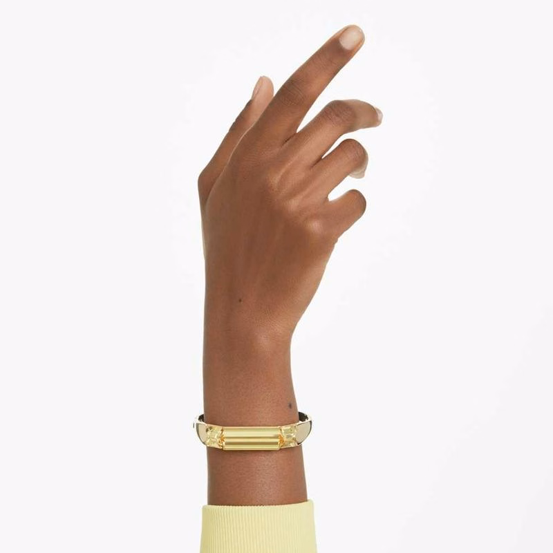 Leuchtendes Armband, gelb, goldfarben plattiert