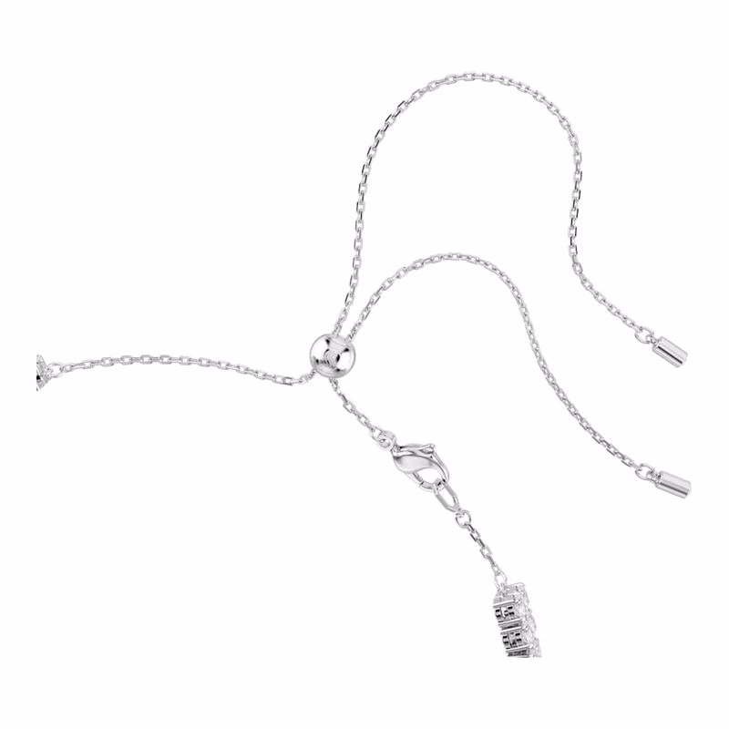Matrix Choker, runder Schliff, weiß, rhodiniert