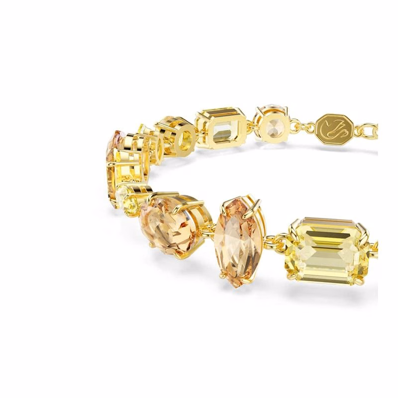 Edelsteinarmband, verschiedene Größen, Gelbgold, goldfarben plattiert
