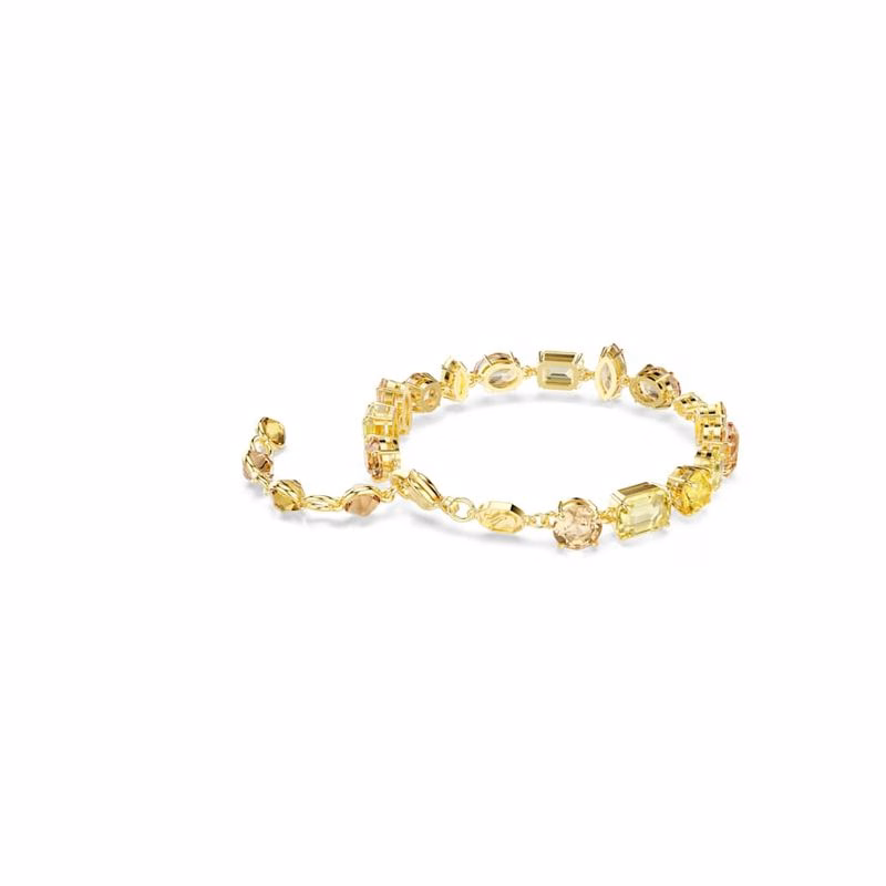 Edelsteinarmband, verschiedene Größen, Gelbgold, goldfarben plattiert