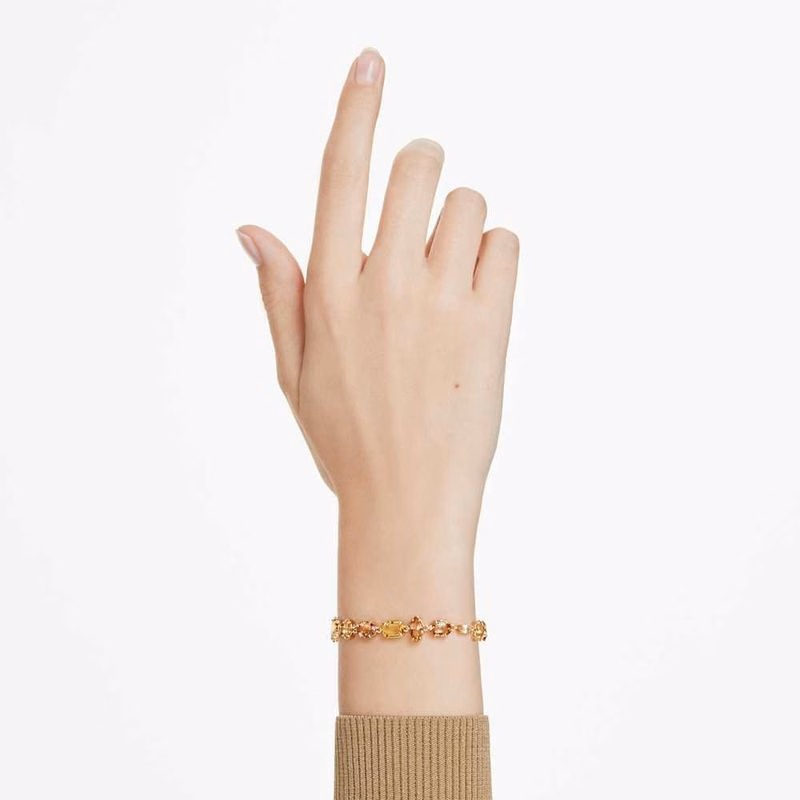 Edelsteinarmband, verschiedene Größen, Gelbgold, goldfarben plattiert