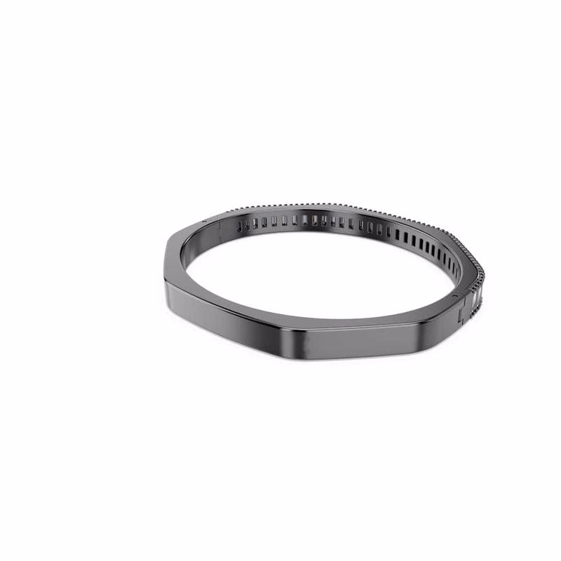 Matrix-Armband, Baguetteschliff, Blau, Ruthenium-plattiert