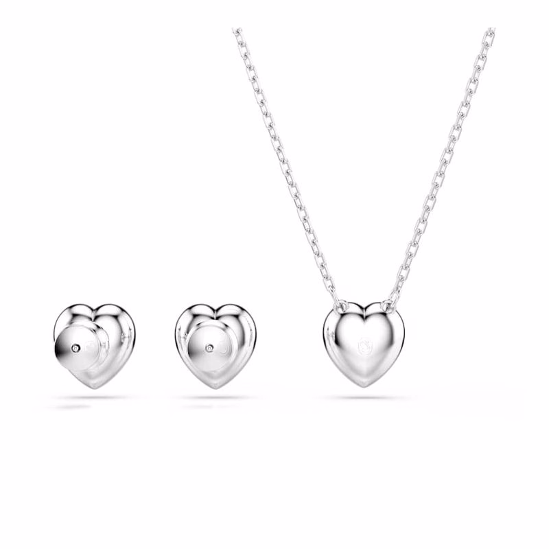 Ariana Grande x Swarovski Set, verschiedene Größen, Herz, Weiß, rhodiniert