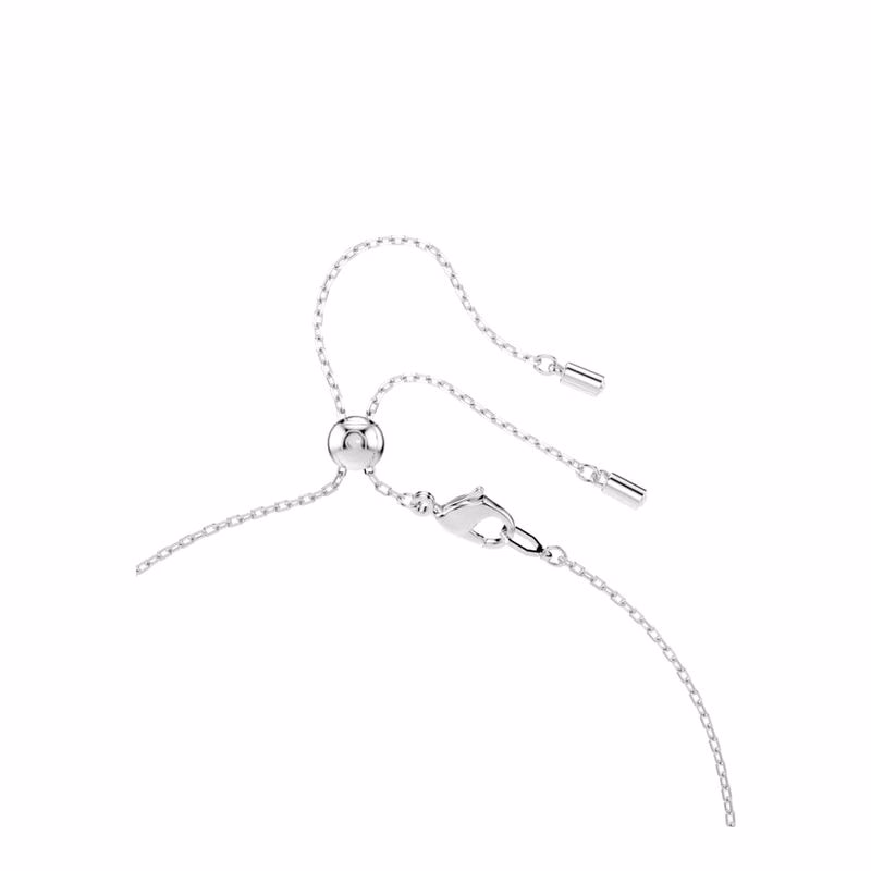 Ariana Grande x Swarovski Y-Halskette, verschiedene Größen, Herz, Weiß, rhodiniert
