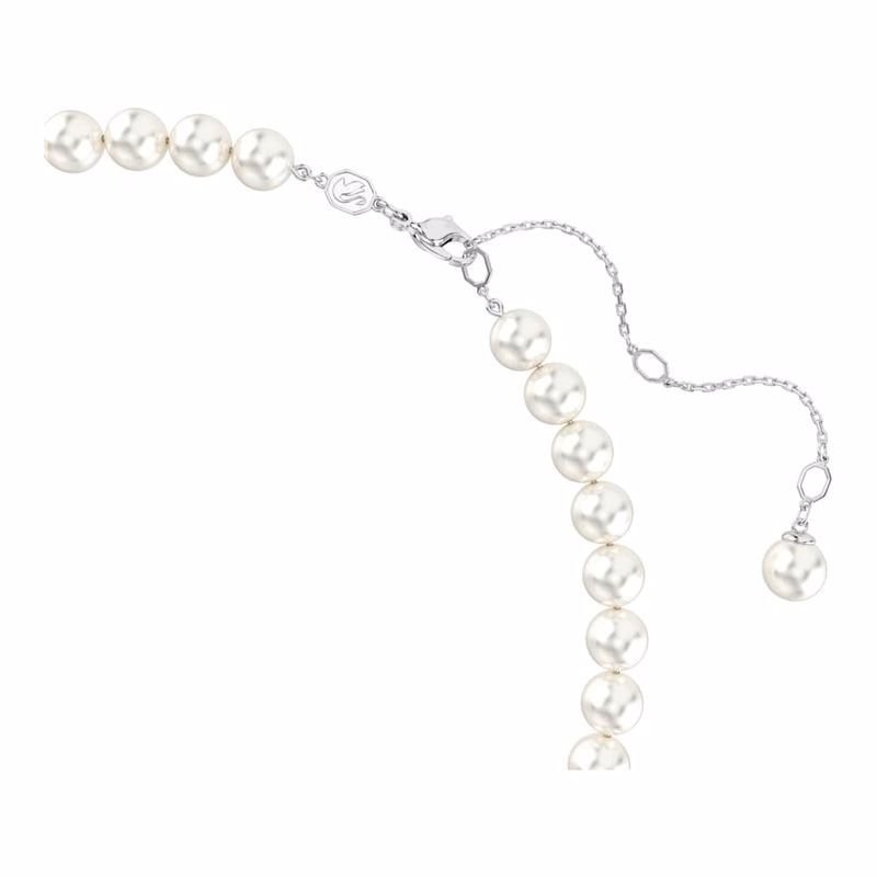 Ariana Grande x Swarovski Halskette, Kristallperle, Herzschliff, Herz, Weiß, rhodiniert