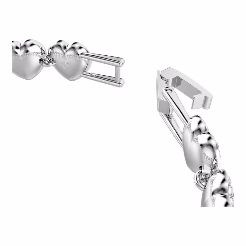 Ariana Grande x Swarovski Tennisarmband, verschiedene Größen, Herz, Weiß, rhodiniert