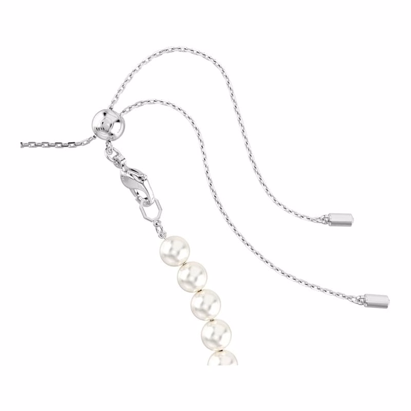 Ariana Grande x Swarovski Tennis-Choker, verschiedene Größen, Herz, Weiß, rhodiniert
