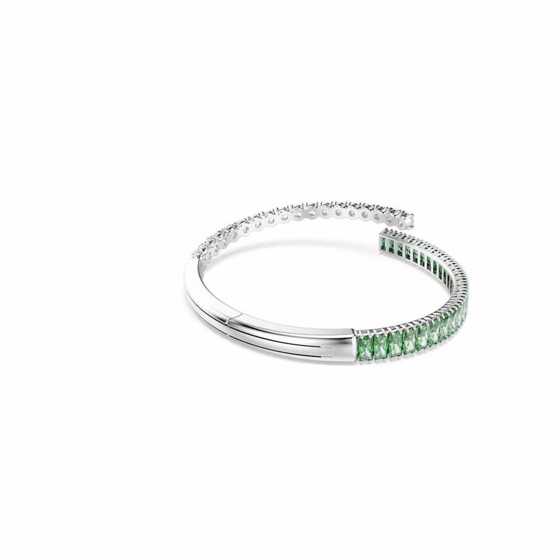 Matrix-Armband, verschiedene Größen, Grün, rhodiniert