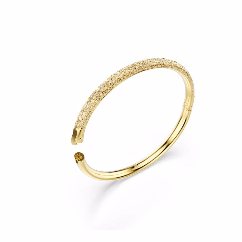 Sublima Armband, Schneepavé, Weiß, Goldfarben plattiert