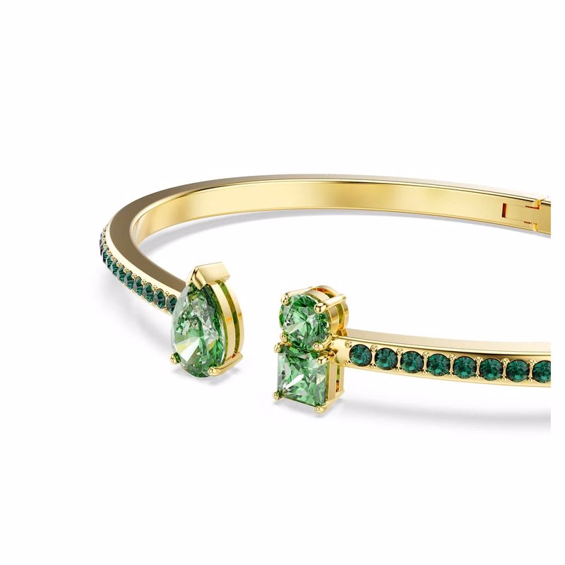 Matrix-Armband, verschiedene Größen, Grün, goldfarben plattiert