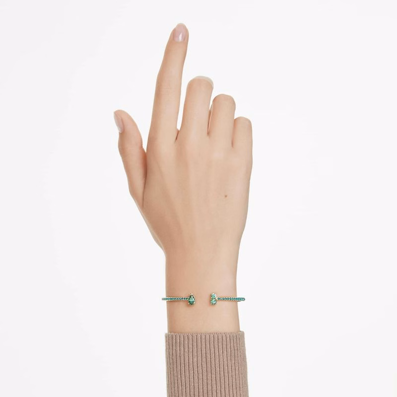 Matrix-Armband, verschiedene Größen, Grün, goldfarben plattiert