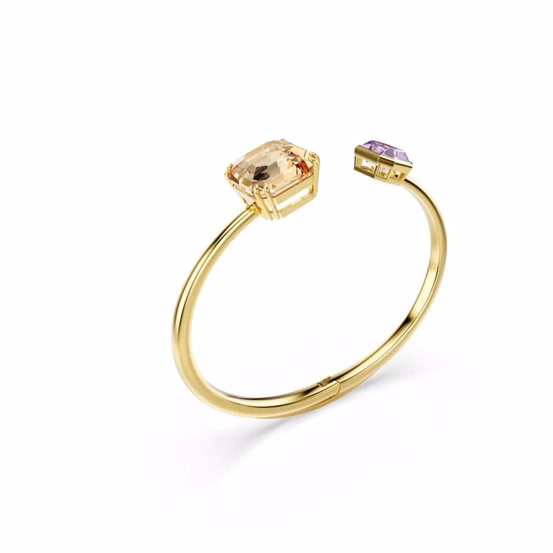 Millenia-Armband, achteckiger Schliff, mehrfarbig, goldfarben plattiert